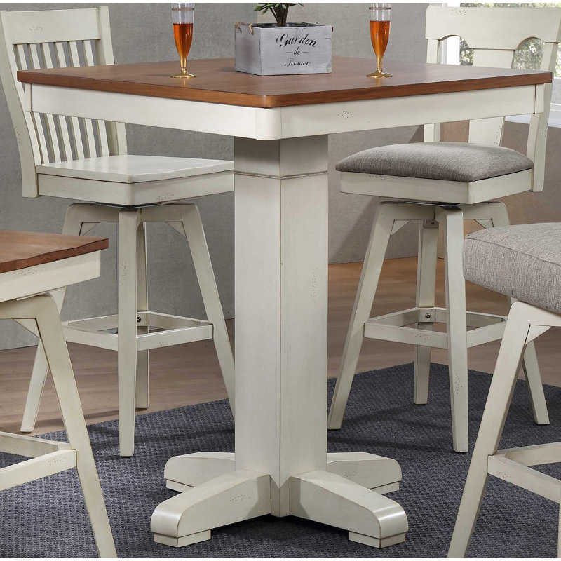 Gracie Oaks Yvonne Counter Height 36'' Pedestal Dining Table & Reviews